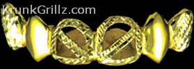 Diamond-Cut Cutout Straps Grillz