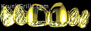 Front Polished Diamond Cut Grillz Grillz