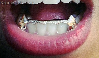 Diamond Dust Strip Fangs 6 Teeth Grillz