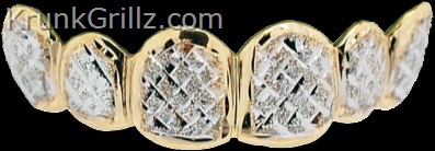 Border Diamond Cut & Diamond Dust Grillz Grillz